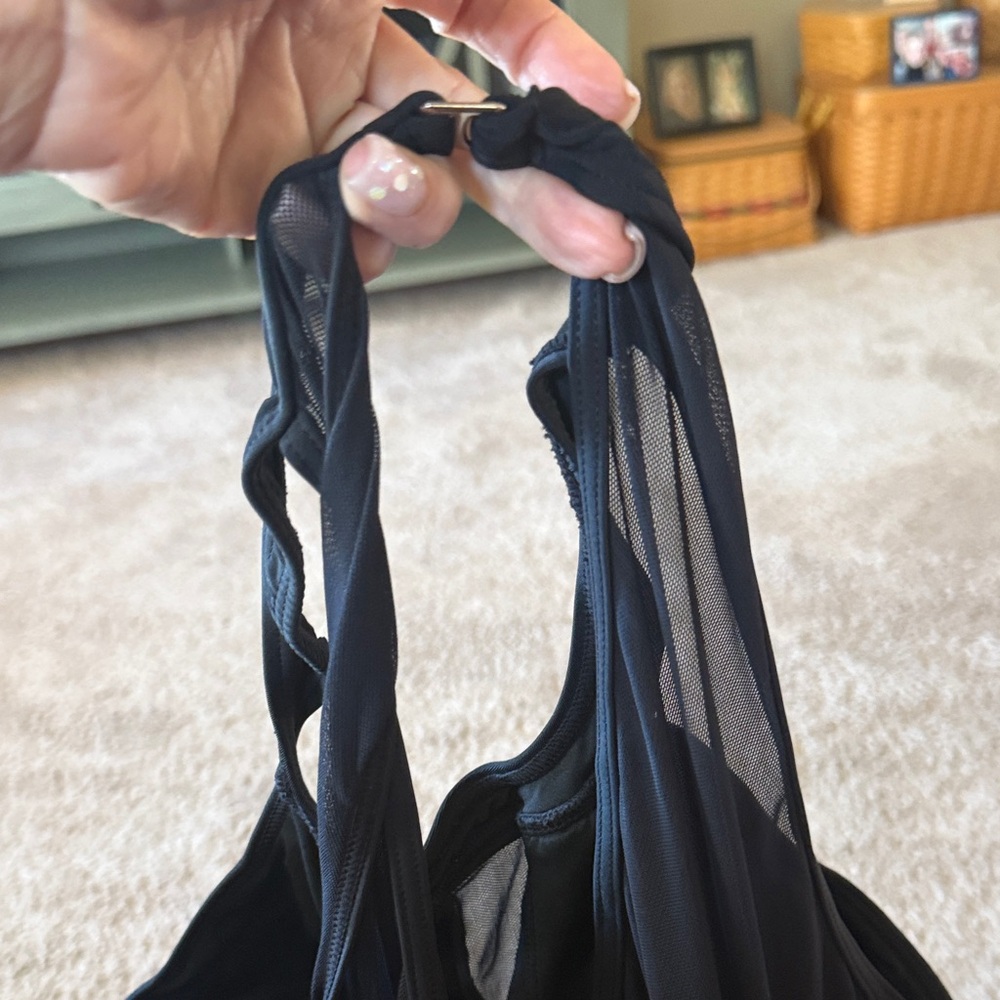 Classic Black One-Piece Swimsuit swim dress - Picture 4 of 6